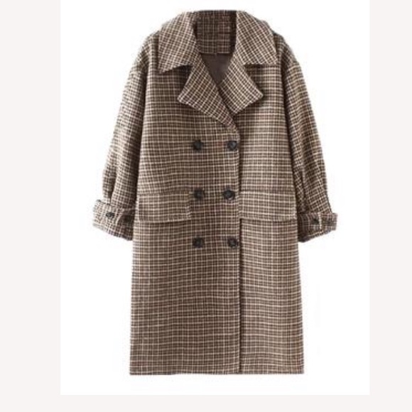 Brand new houndstooth double breasted coat - Picture 1 of 5